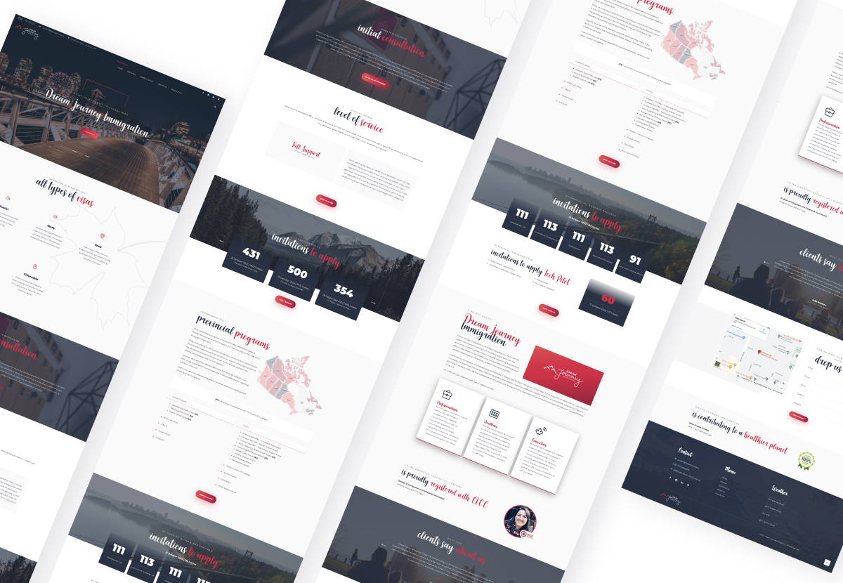 Dream Journey Immigration internal page website