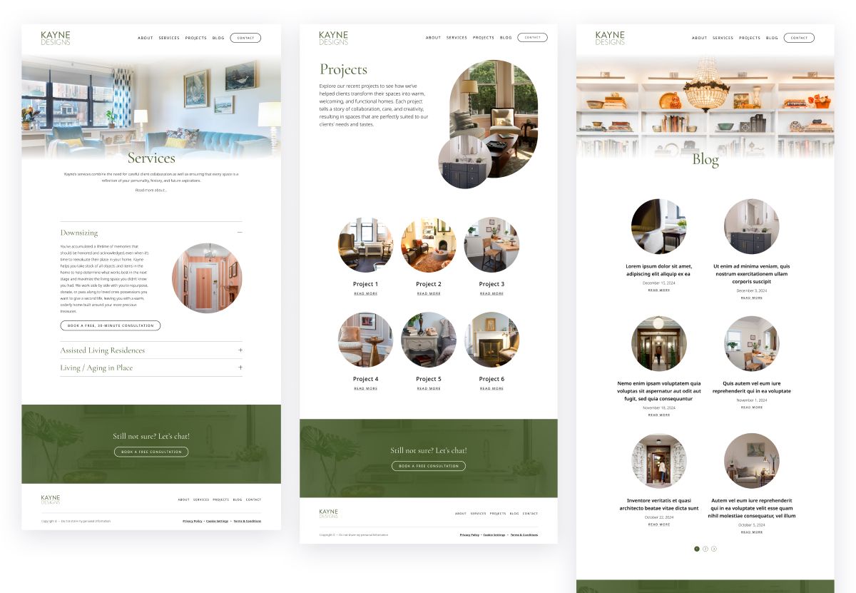 Kayne Designs extra pages snippets