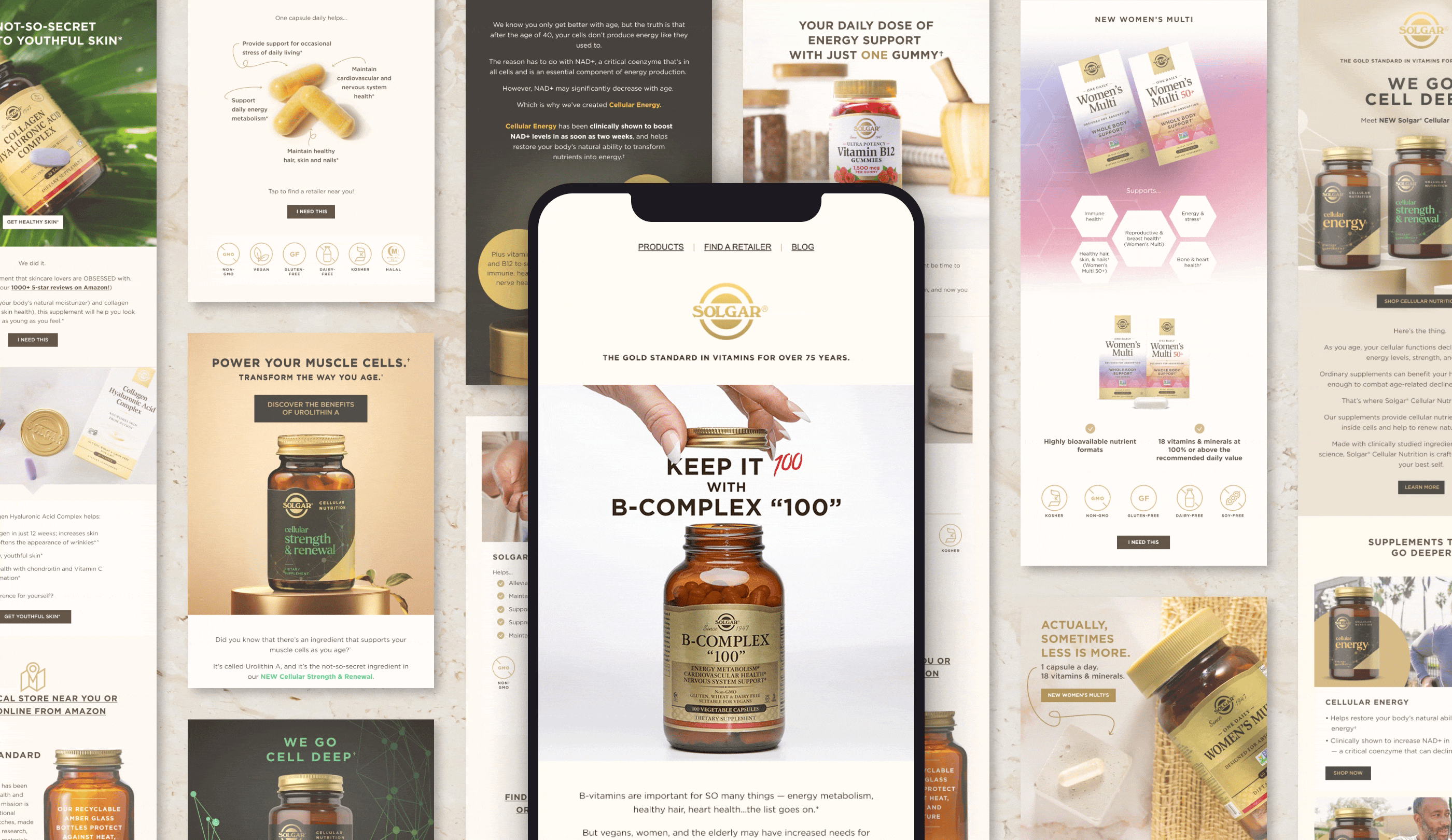 Solgar emails campaign mobile