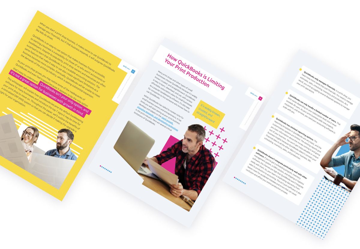 WYE Print whitepaper pages snippets