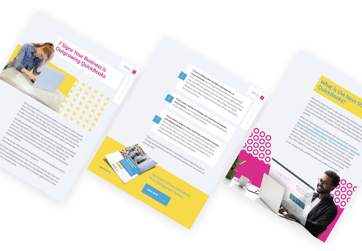 WYE Print whitepaper pages snippets