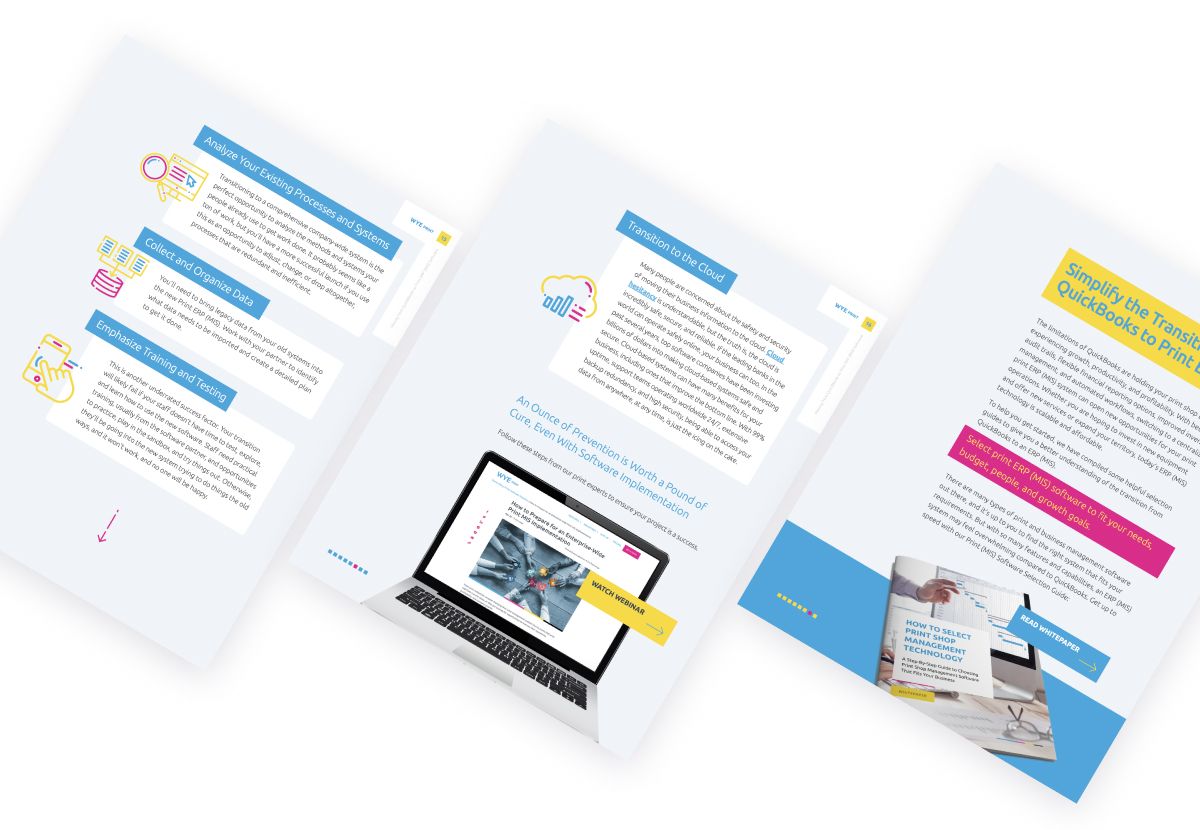 WYE Print whitepaper pages snippets