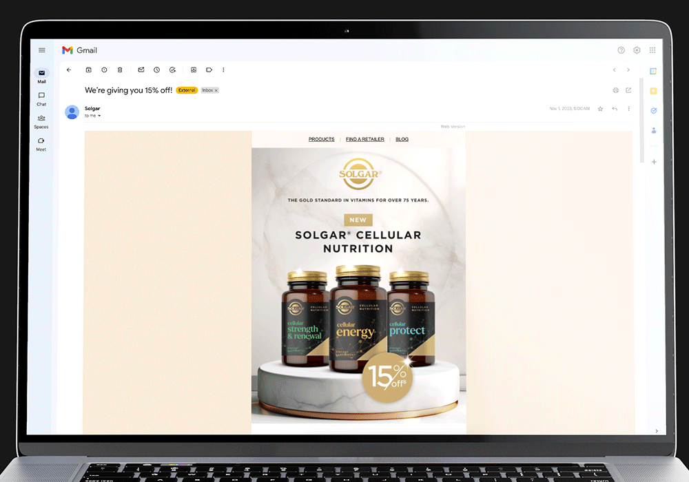 Solgar Cellular Nutrition email gif thumbnail